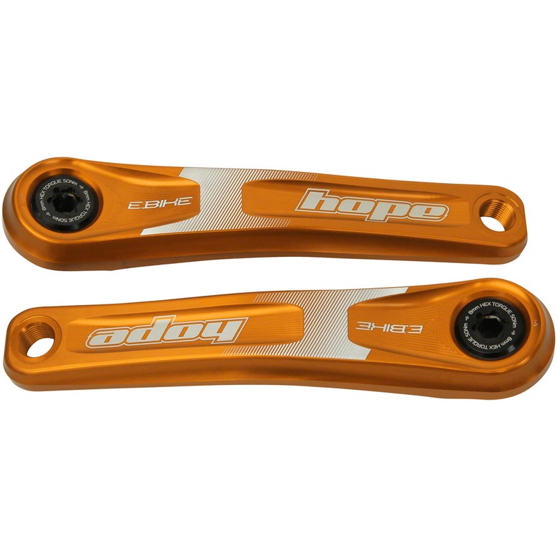 Hope Ebike Crank Arm Set – 165mm ISIS Standard Offset Orange