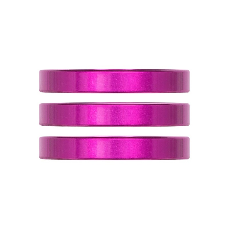 Industry Nine iRiX Headset Spacer 1-1/8” Height: 5mm Aluminum Purple 3pcs