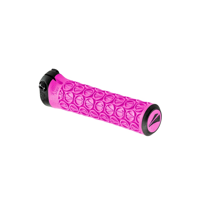 SDG Slater Jr Lock-On MTB Grips – Neon Pink/Blk