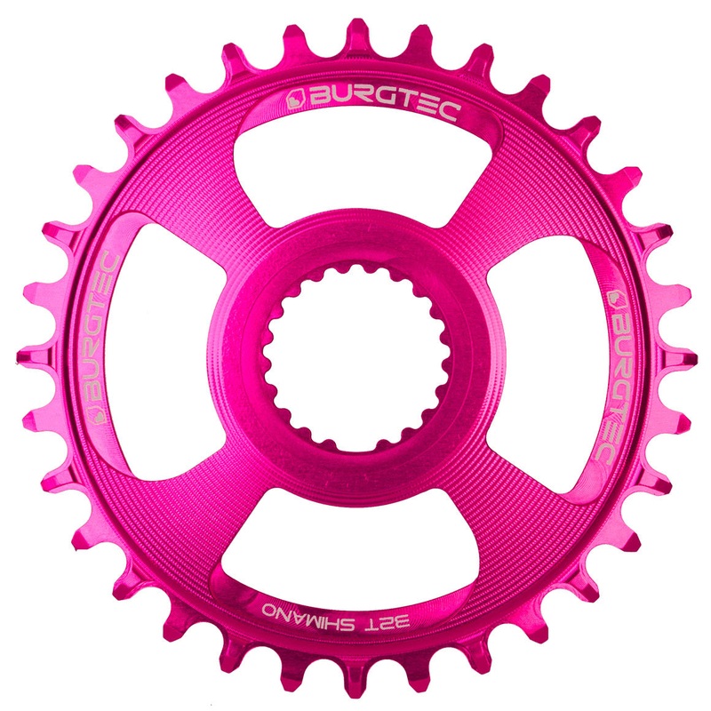 Burgtec Shimano Direct Mount Thick Thin Chainring 28T Pink