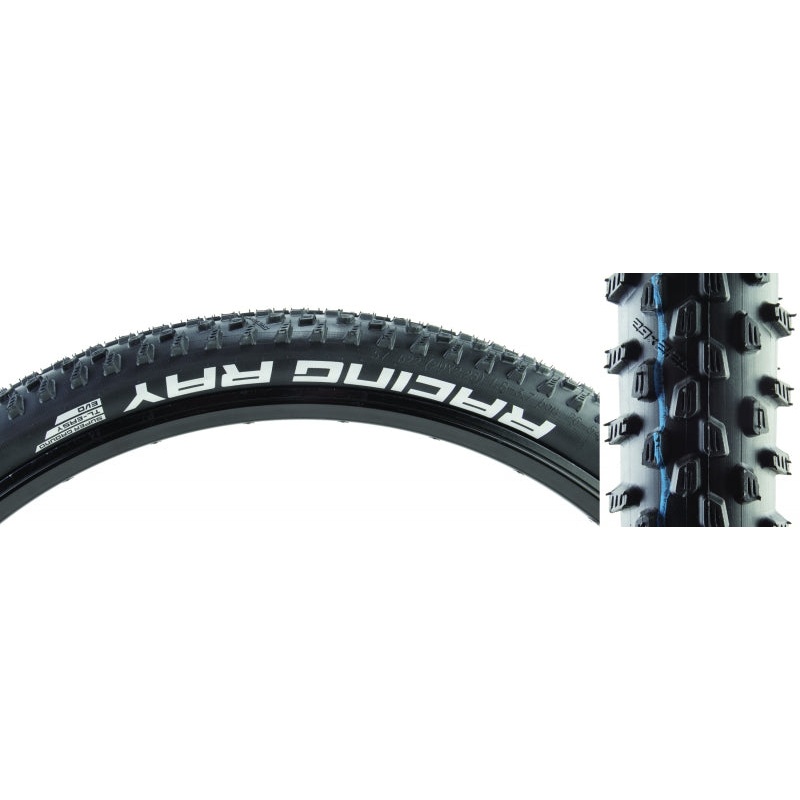 Schwalbe Racing Ray Tire – 29 x 2.25 Tubeless Folding BLK Evolution Super Ground Addix SpeedGrip