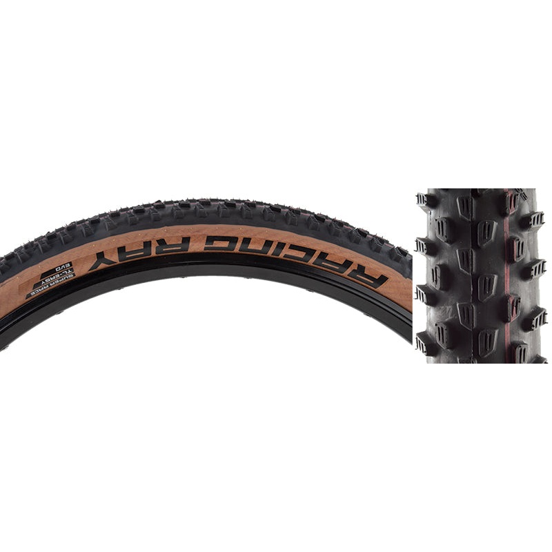 Schwalbe Racing Ray Tire – 29 x 2.35 Tubeless Folding BLK/Transparent Evolution Super Race Addix Speed