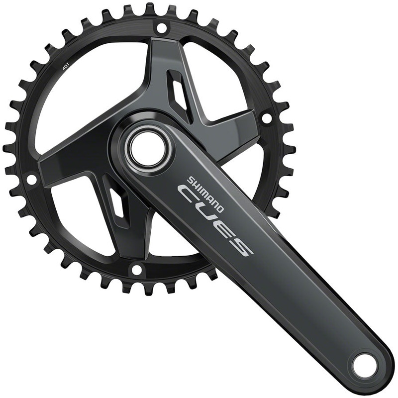Shimano CUES FC-U8000-1 Crankset – 175mm 9/10/11-Speed 40t Asymmetric 96 BCD Hollowtech II BLK
