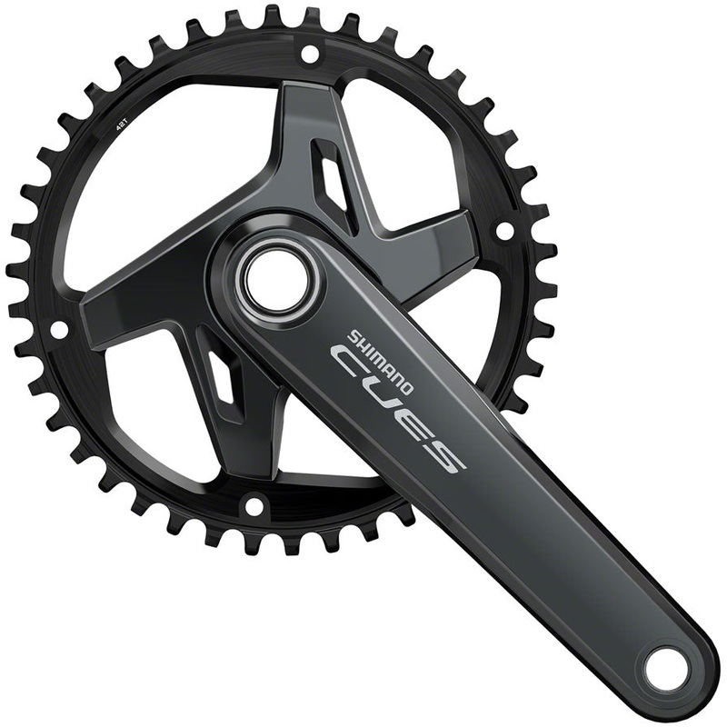 Shimano CUES FC-U8000-1 Crankset – 175mm 9/10/11-Speed 42t Asymmetric 96 BCD Hollowtech II BLK