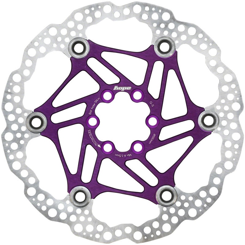 Hope Floating Disc Brake Rotor – 180mm 6-Bolt Purple