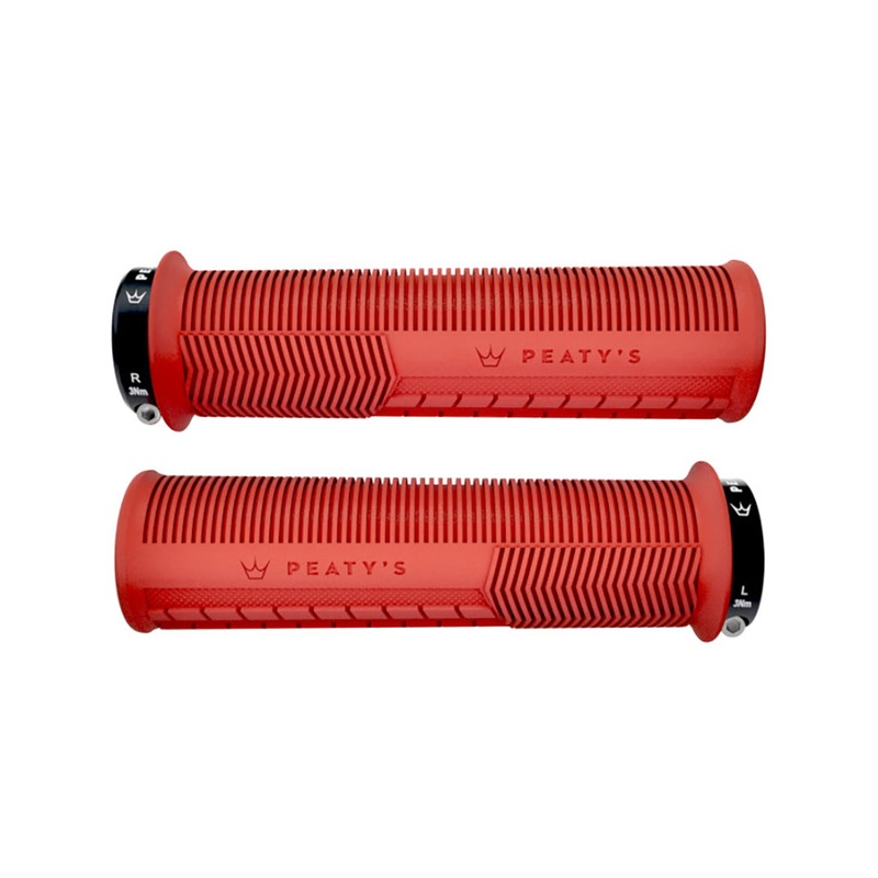 Peaty’s Mushroom Thick Lock-On Grips Pair Red