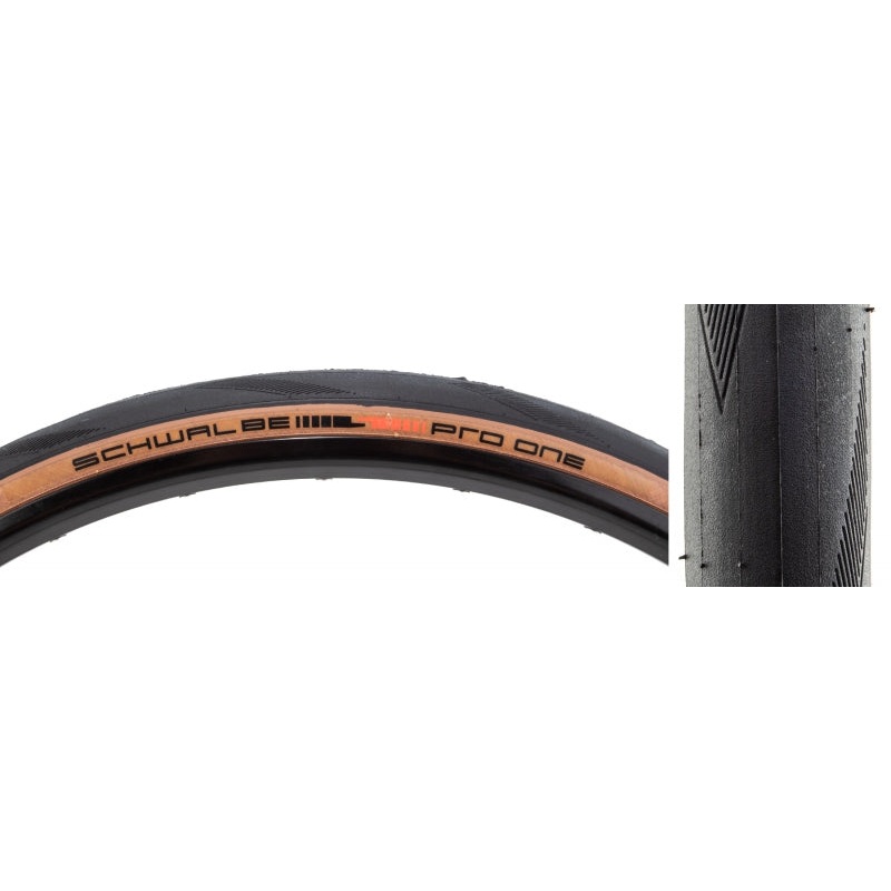 Schwalbe Pro One Tire – 700 x 32 Clincher Folding BLK/Transparent Evolution Super Race Addix Race V-Guard