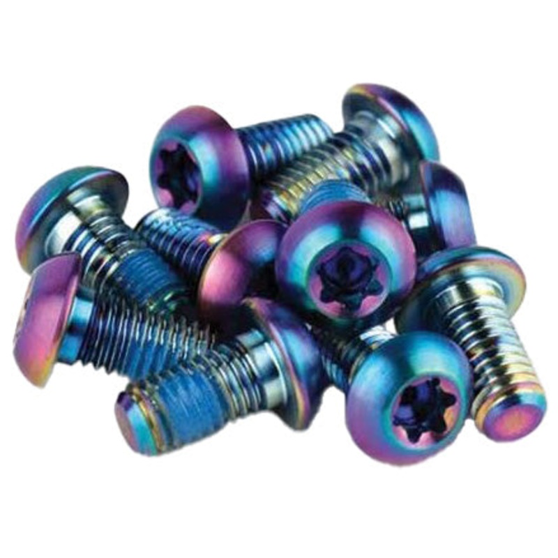 SRAM Titanium T25 Rotor Bolt Kit – Rainbow Set of 12