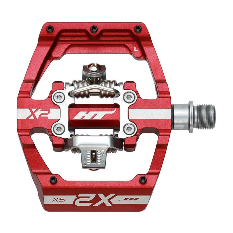 HT Pedals X2-SX Clipless Platform Pedals CrMo – Red