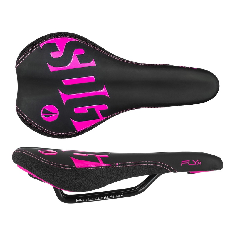 SDG Fly Jr Saddle Steel Rails – Blk/Pink