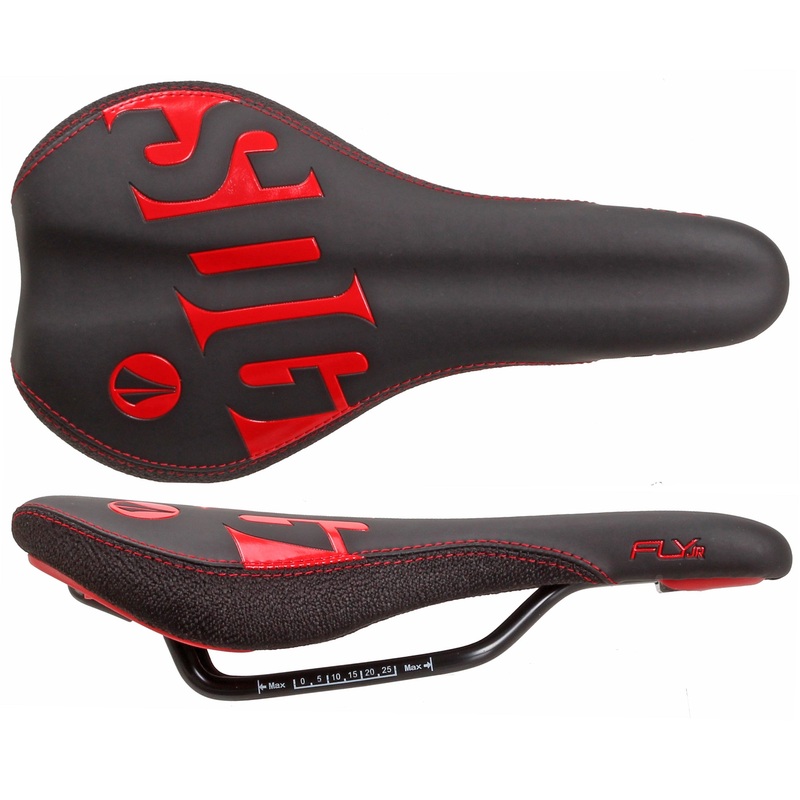 SDG Fly Jr Saddle Steel Rails – Blk/Red