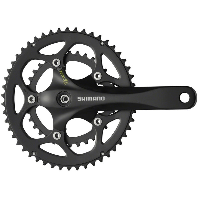 Shimano FC-R345-L Crankset – 175mm 9-Speed 50/34t 5-bolt / 110 BCD Octalink V2 Spindle Interface BLK