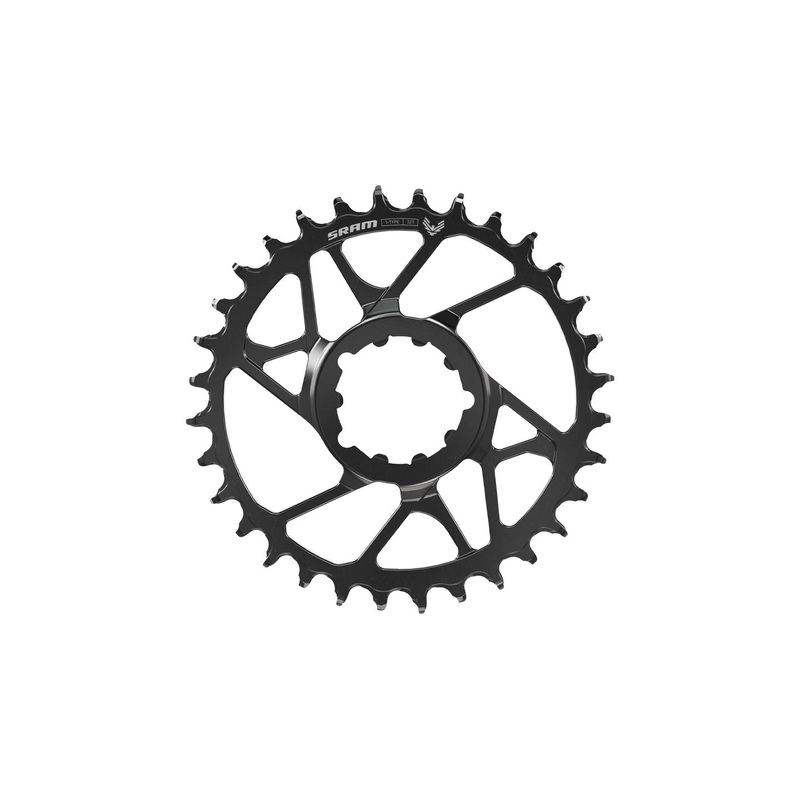 SRAM Eagle 70 T-Type Direct Mount Chainring – 34t 12-Speed 3-Bolt Direct Mount 3mm Offset Steel BLK