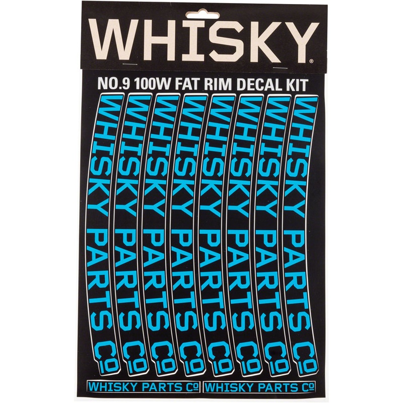 WHISKY 100w Rim Decal Kit for 2 Rims Cyan