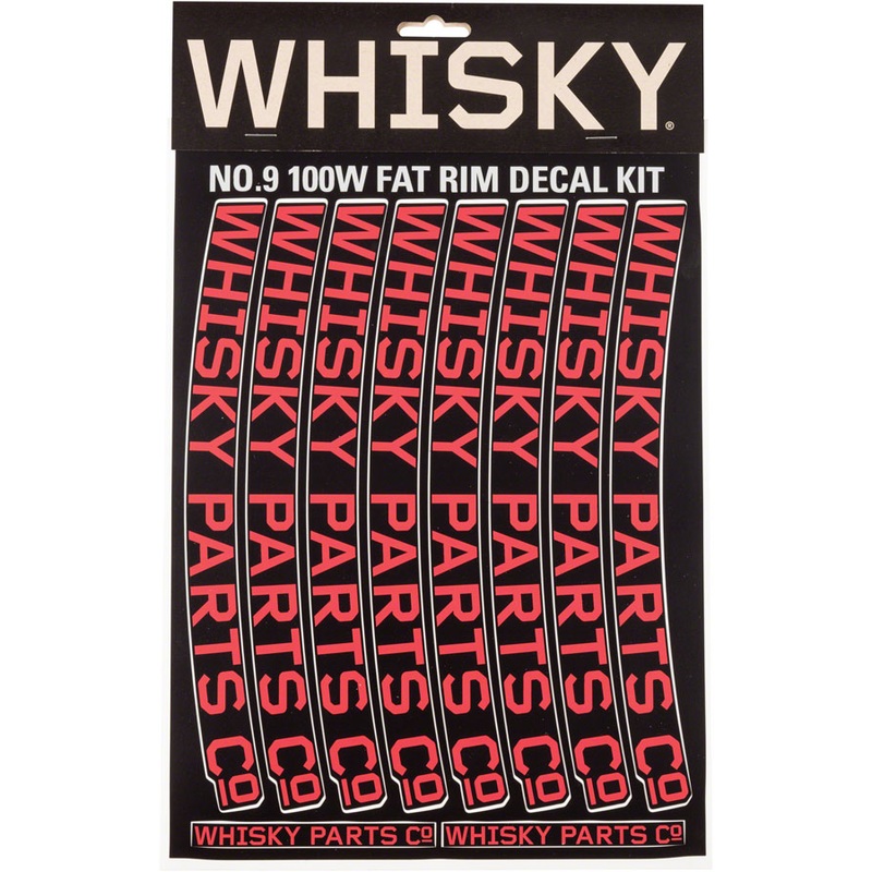 WHISKY 100w Rim Decal Kit for 2 Rims Red