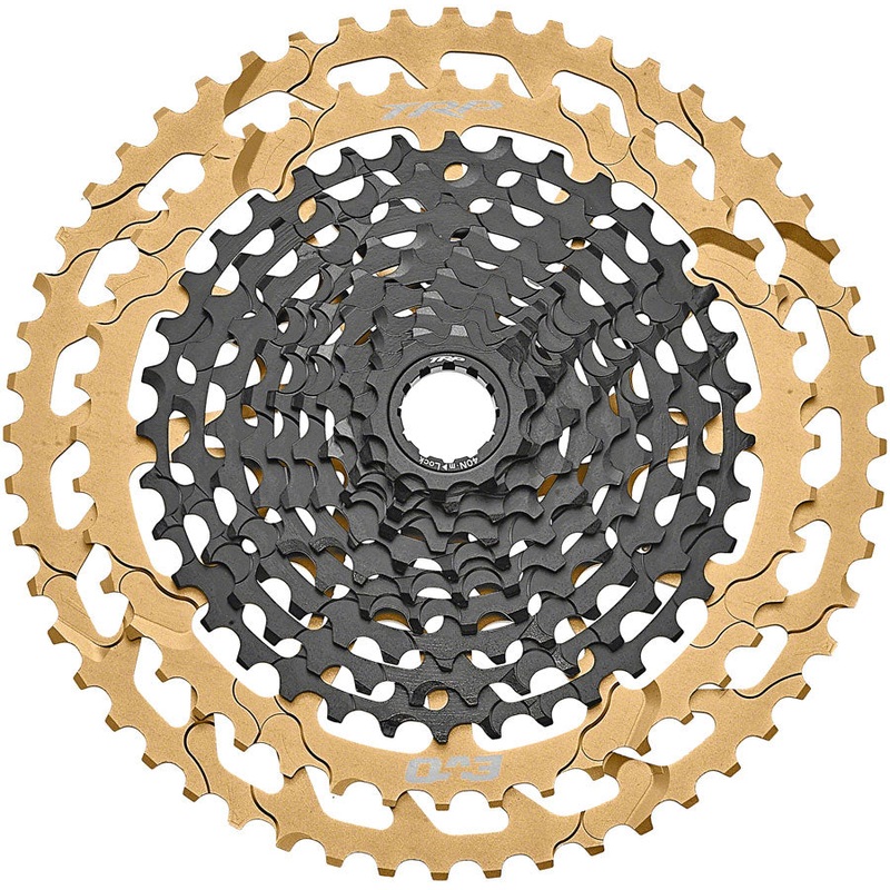 TRP CS-M9050-12 EVO Cassette – 12-Speed 10-52t MicroSpline Compatible BLK/Gold