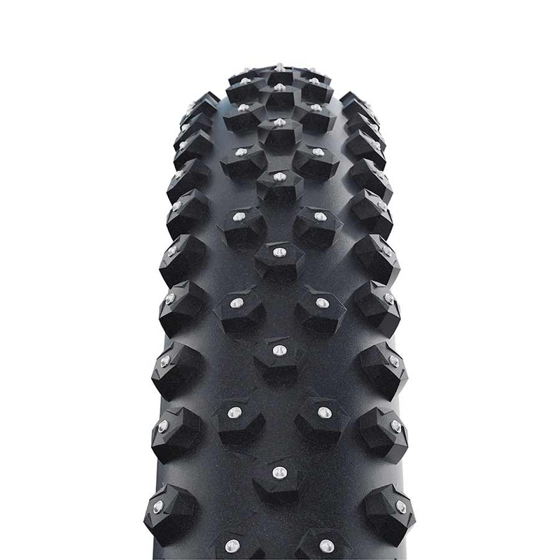 Schwalbe Ice Spiker Pro Tire 26”x2.10 Wire Clincher Winter LiteSkin RaceGuard 67TPI Black