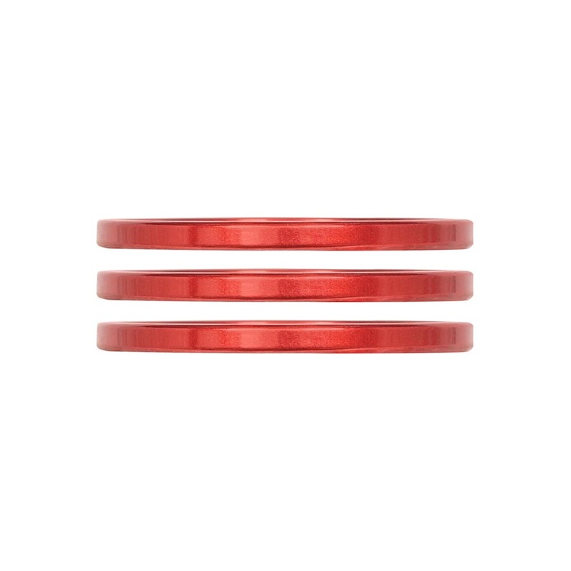 Industry Nine iRiX Headset Spacer 1-1/8” Height: 2.5mm Aluminum Red 3pcs