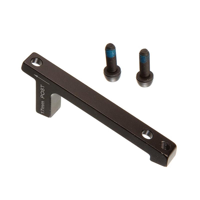 SRAM Post Bracket 17P – 203mm Rear Mount to 220mm Rotor Adaptor Includes Stainless Caliper Mounting Bolts BLK
