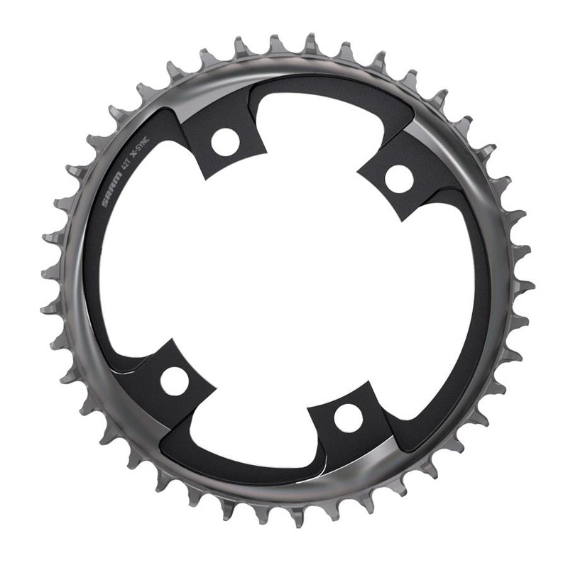 SRAM 44 Tooth 107mm BCD x 4-Bolt 1×12-Speed X-Sync Chainring Polar Gray