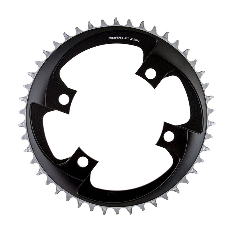 SRAM 46 Tooth 107mm BCD x 4-Bolt 1×12-Speed X-Sync Chainring Blast Black