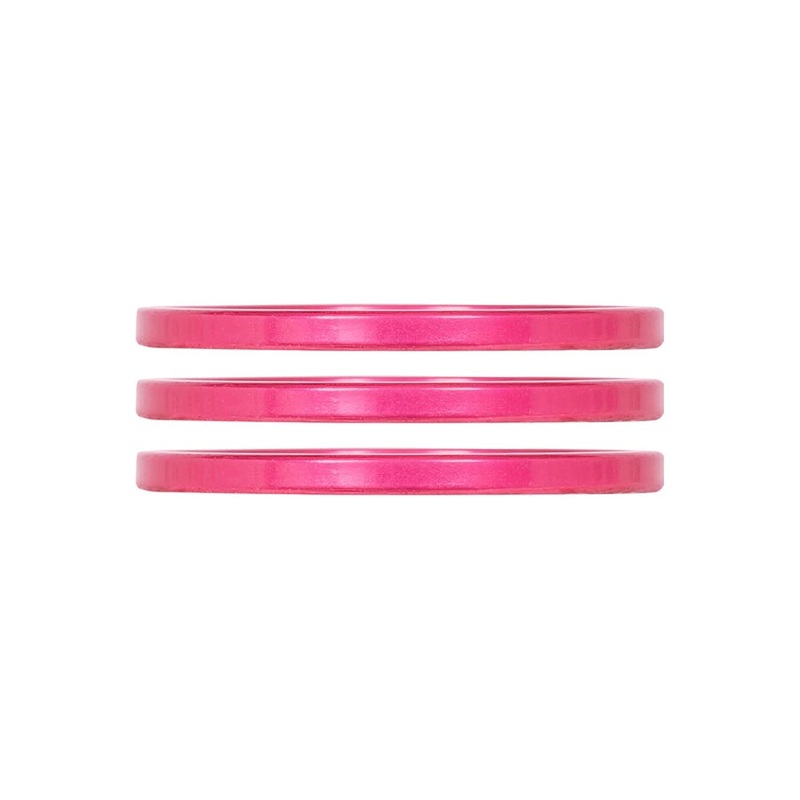 Industry Nine iRiX Headset Spacer 1-1/8” Height: 2.5mm Aluminum Pink 3pcs