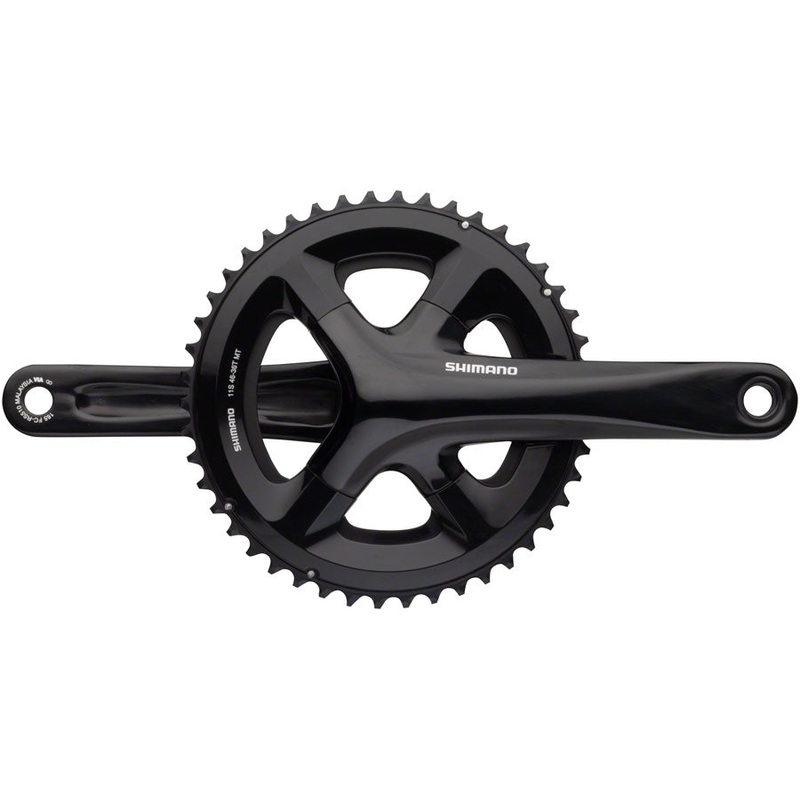 Shimano RS510 Crankset – 175mm 11-Speed 46/36t 110 BCD Hollowtech II Spindle Interface BLK
