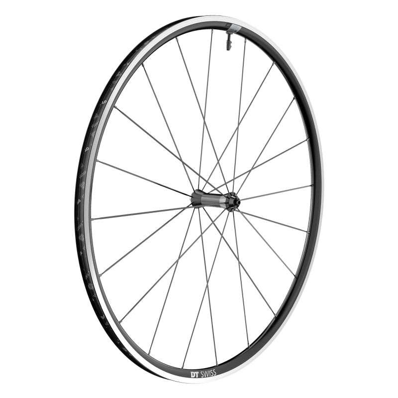 DT Swiss P 1800 Spline 23 Front Wheel – 700 QR x 100mm Rim Brake Black