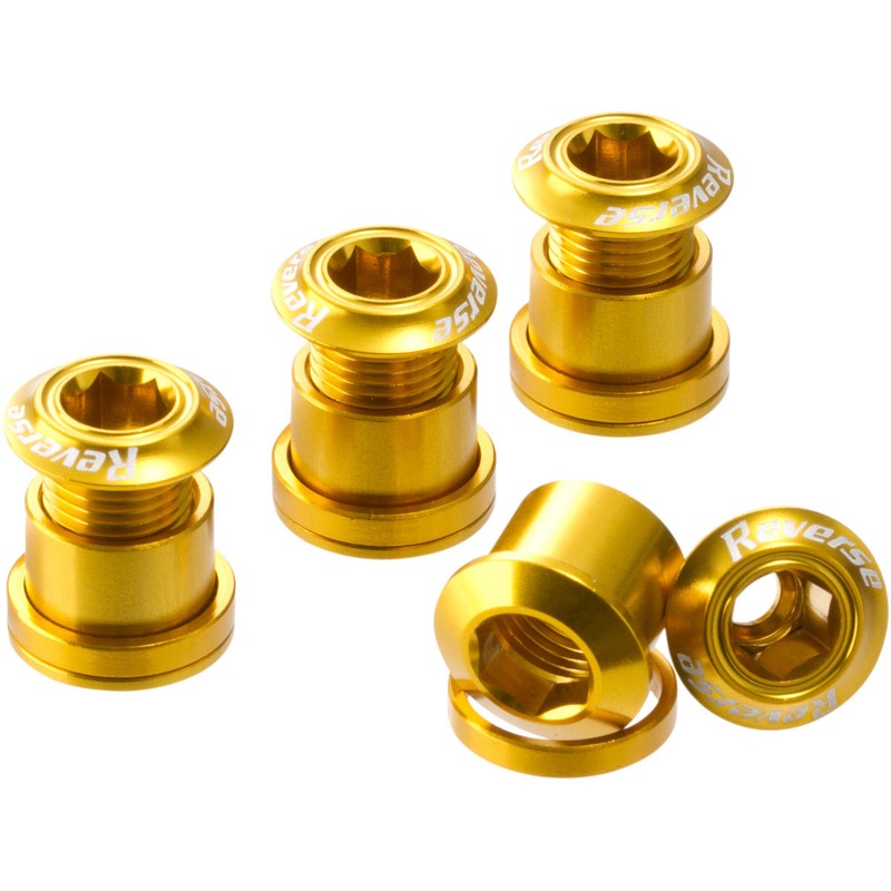 Reverse Chainring Bolt Set 8pc – Gold