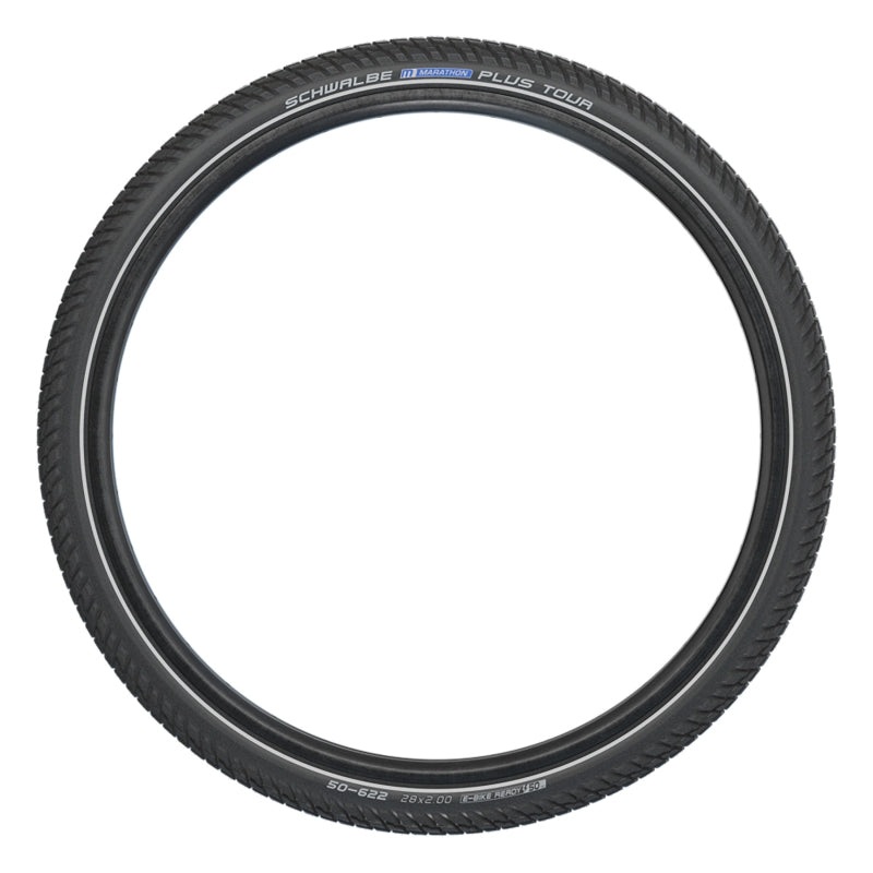 Schwalbe Marathon Plus Tour Tire – 700 x 35 Clincher Wire BLK/Reflective Performance Line SmartGuard Addix E-50