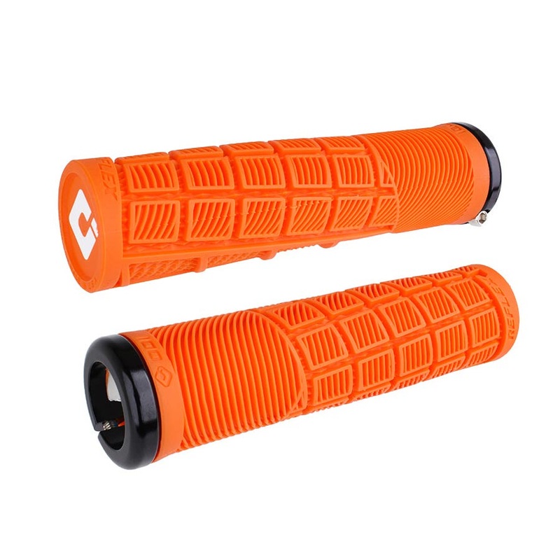 ODI Reflex V2.1 Grips – White/Orange Lock-On