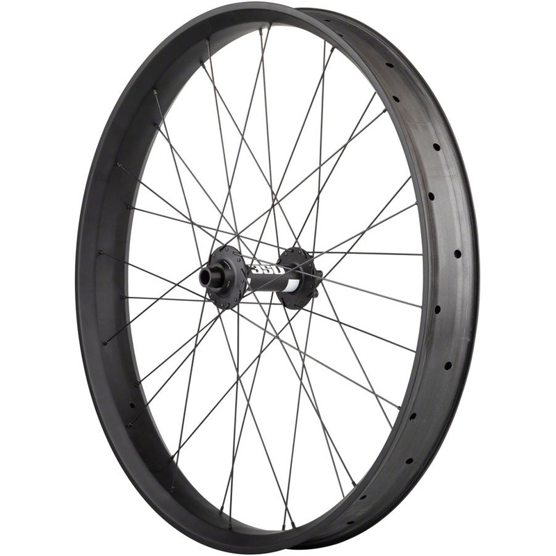 Quality Wheels Alex CF-1 Carbon DT Swiss 350 Disc Front Wheel – 26 Fat 15 x 150mm 6-Bolt BLK 32H