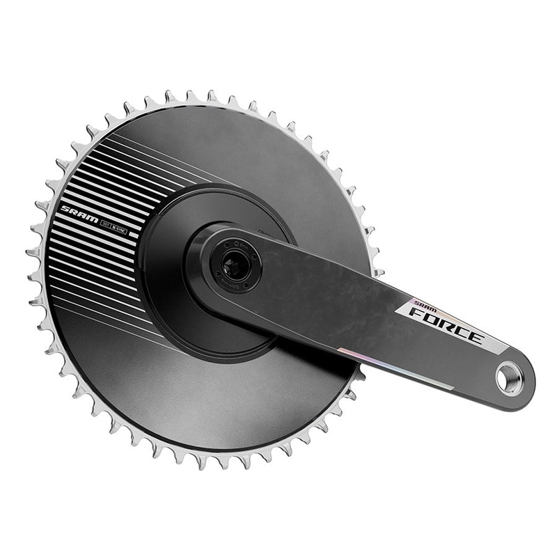SRAM Force 1x Aero E1 Crankset Speed: 12/13 Spindle: 28.99mm BCD: Direct Mount SRAM 8 Bolt 50 DUB 170mm Black Road