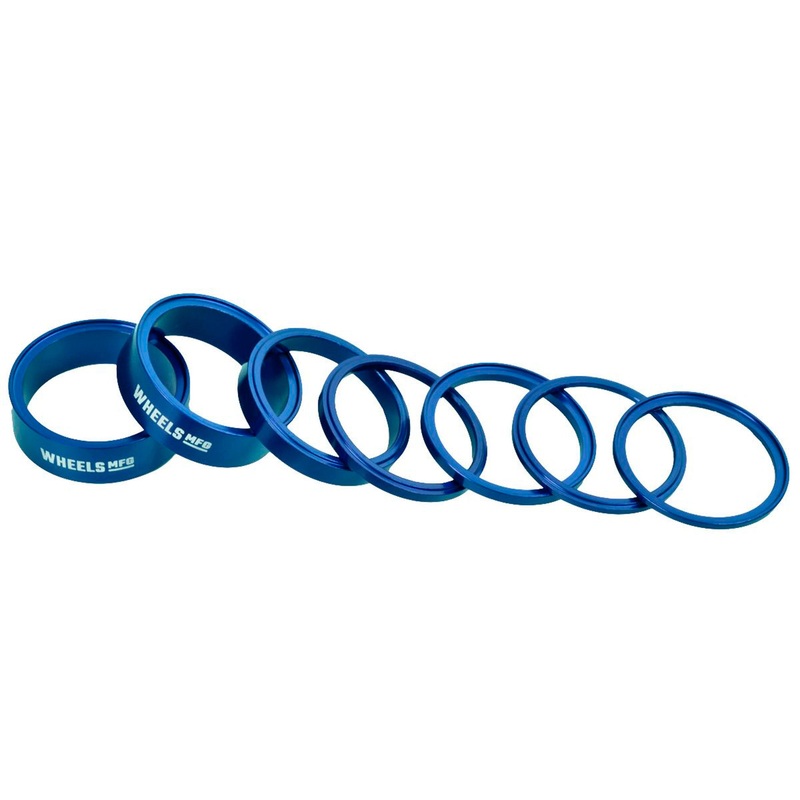 Wheels Manufacturing StackRight Headset Spacer Kit – Blue
