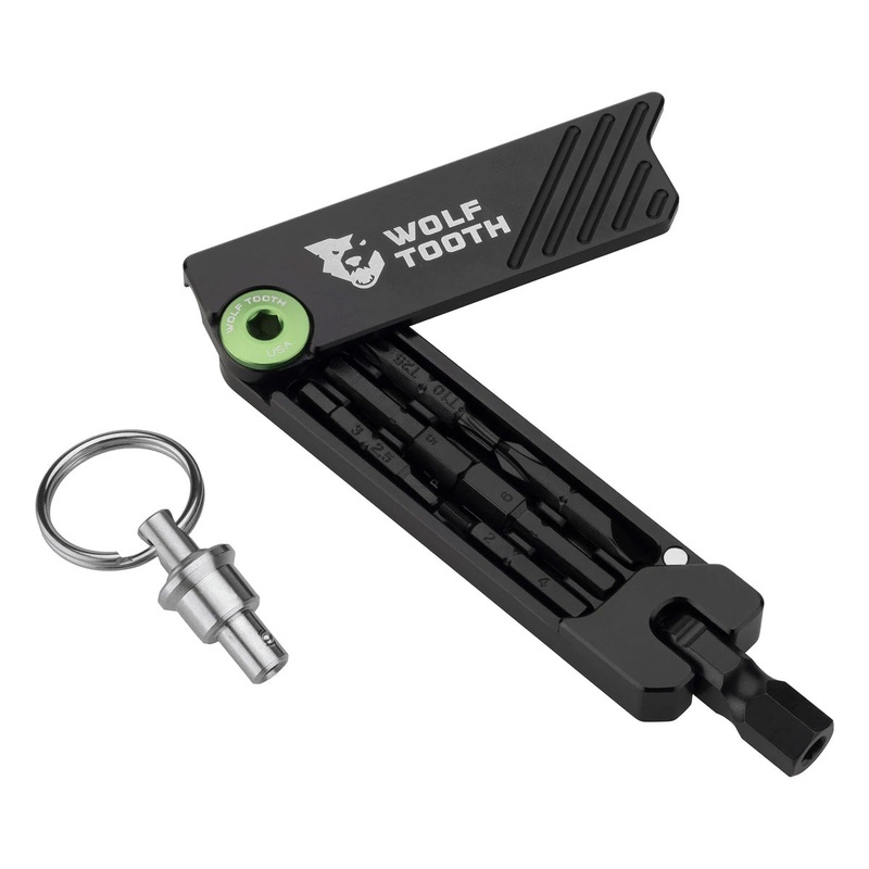 Wolf Tooth 6-Bit Hex Wrench Multi-Tool with Keyring – Green