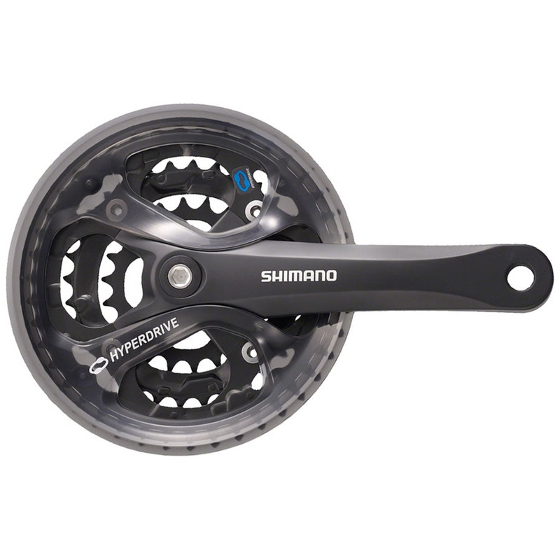 Shimano Acera FC-M361 Crankset – 175mm 7/8-Speed 42/32/22t 104/64 BCD Square Taper JIS Spindle Interface BLK