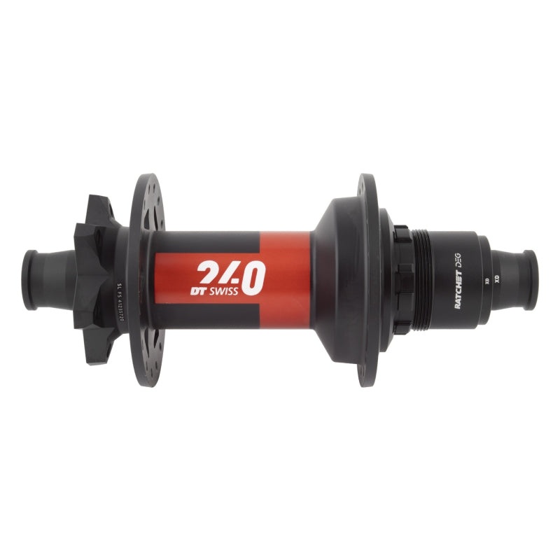 DT Swiss 240 DEG Rear Hub – 12 x 157mm 6-Bolt XD Black/Red 32H 90pt