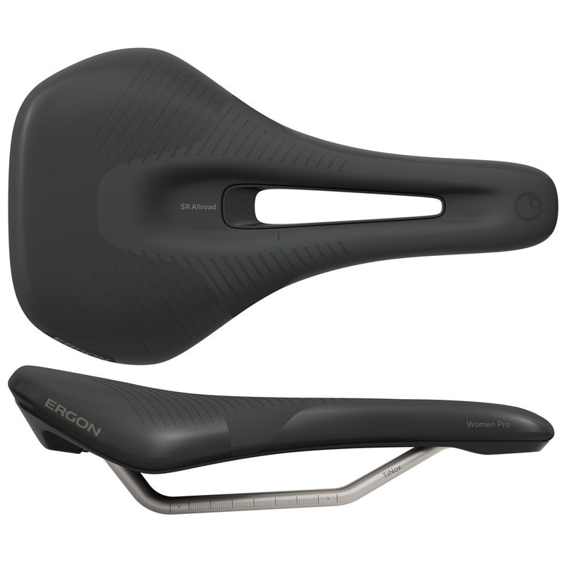 Ergon SR Allroad Pro Saddle – TiNox SL Black Women’s Medium/Large