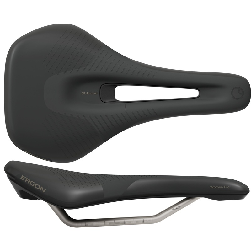 Ergon SR Allroad Pro Saddle – TiNox SL Black Women’s Small/Medium