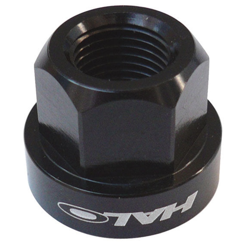 Halo Alloy Axle Nuts 9mm Black Pair