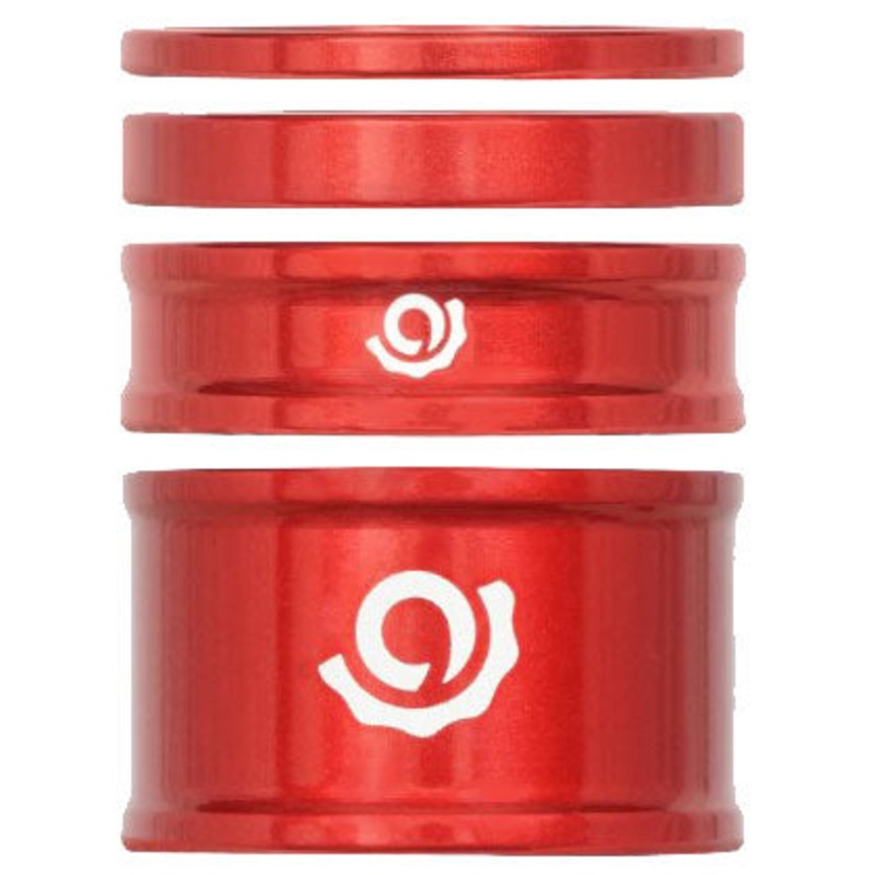 Industry Nine Headset Combo Spacer Kit 1-1/8 Set/4 Red