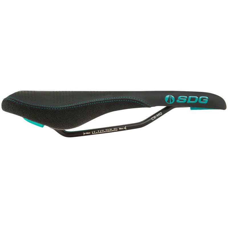 SDG Radar Saddle – Chromoly Black/Turquoise