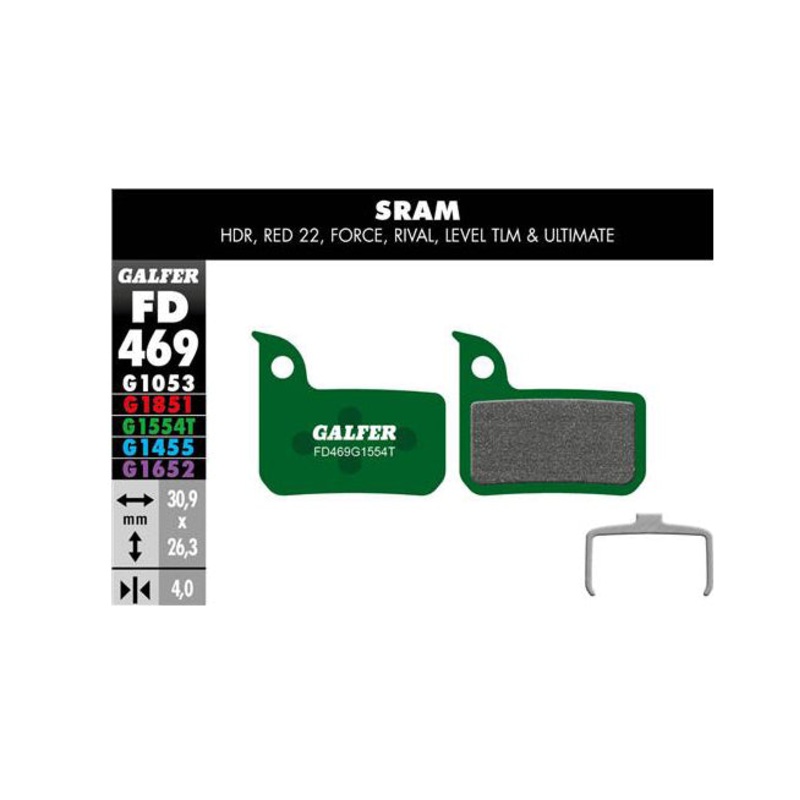 Galfer SRAM Force/HRD/Level TLM -2018/Ultimate -2018/Red 22 Rival Disc Brake Pads – Pro Compound
