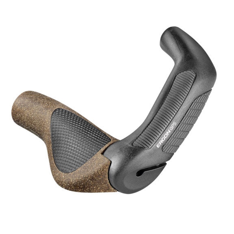 Ergon GP5 BioKork Grips – Lock-On Small Black/Tan