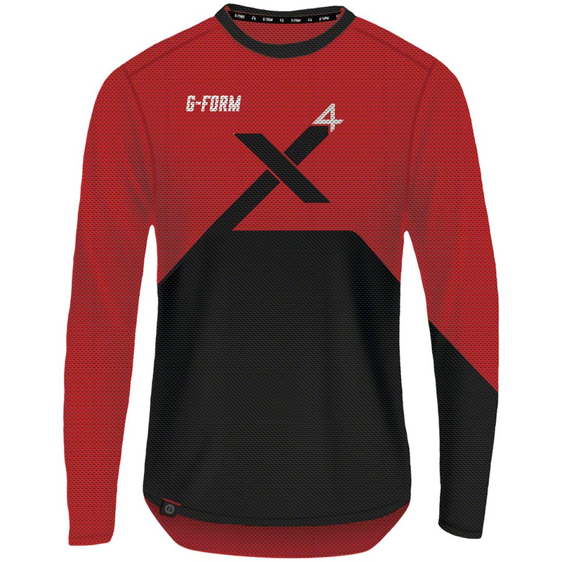 G-Form Pro-X4 Long Sleeve Bike Jersey – Red/Black X- Large