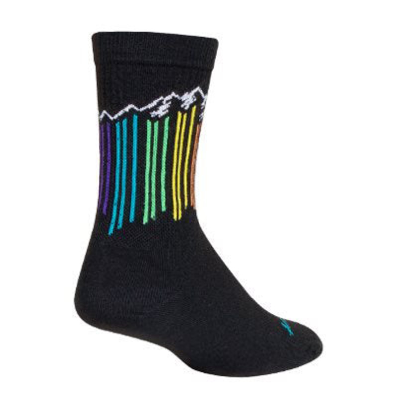 Sockguy Prism Peak Wool Crew 6 Socks 5-9 Black