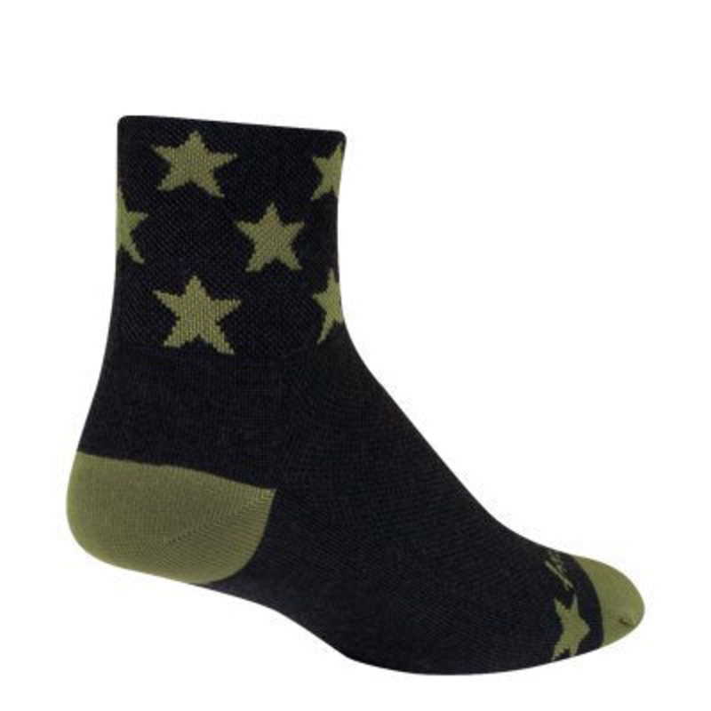 Sockguy Scout Wool Crew 3 Socks 5-9 Black