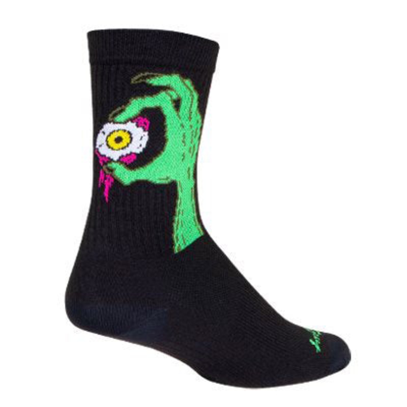 Sockguy Stink Eye Crew 6 Socks 9-13 Black