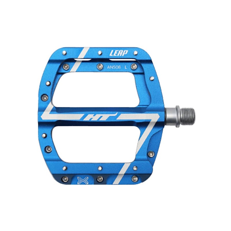HT Components ANS08 Leap Platform Pedals Body: Aluminum Spindle: Cr-Mo 9/16” Blue Pair