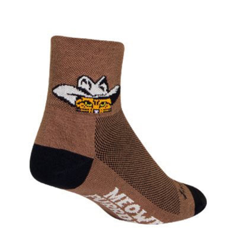Sockguy Meowdy 3 Socks 5-9 Brown